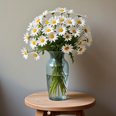 Bright daisies in a vase