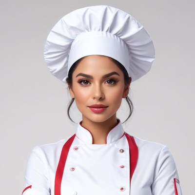 Confident young chef in uniform