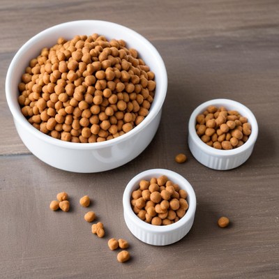 Brown beads arranged in bowls