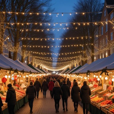 Festive evening at the market