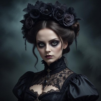 Dark elegance in vintage style