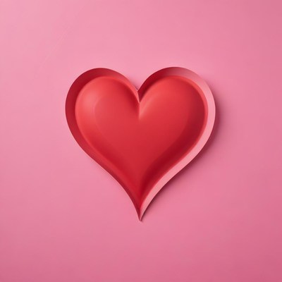 Heart shape on pink background