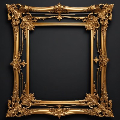 Elegant gold ornate picture frame