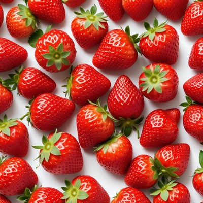 Fresh strawberries on white background