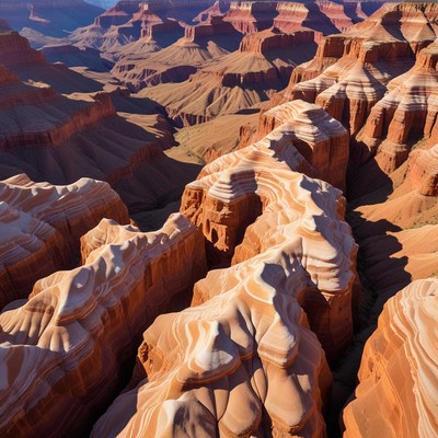 Stunning rock formations in desert canyon