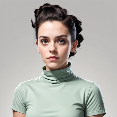 Modern portrait of a young woman