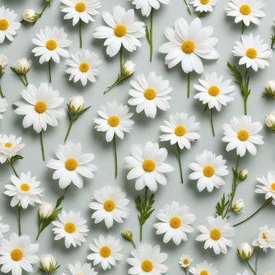 White daisies on light background