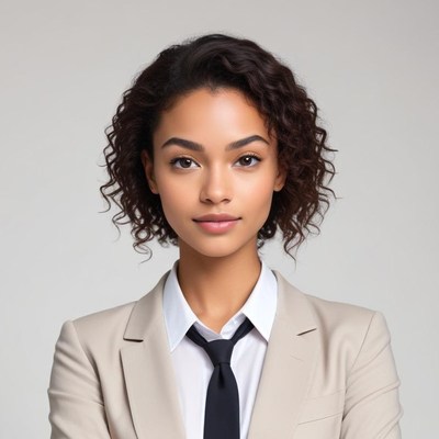 Confident woman in business attire