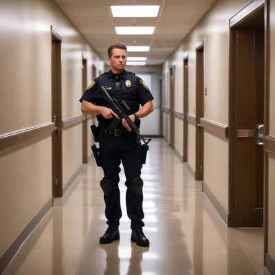 Security presence in hospital corridor