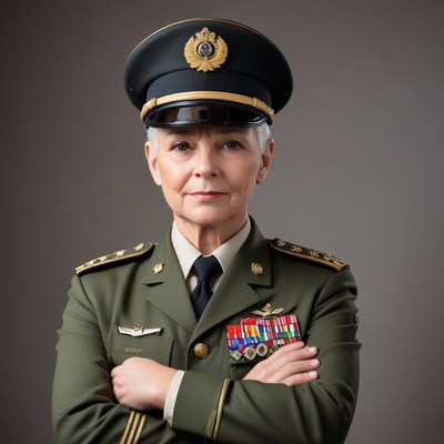 Confident military officer in uniform