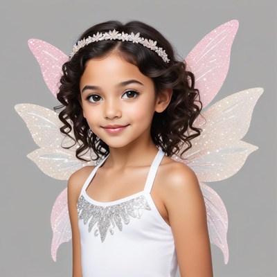 Young girl with fairy wings