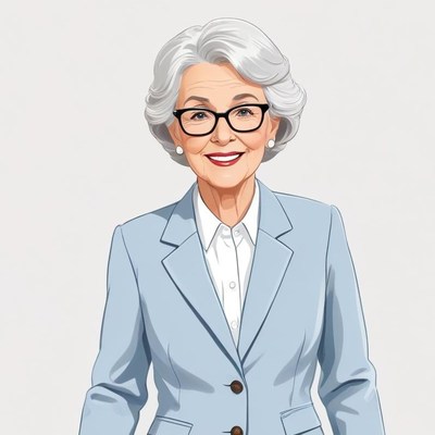 Elegant senior woman in professional outfit