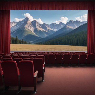 Mountain view from theater seats