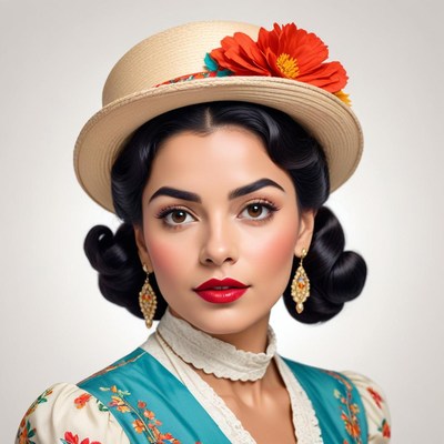 Elegant woman in traditional attire