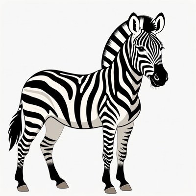 Zebra posing in a natural setting