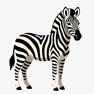 Striking zebra with bold stripes