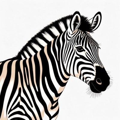 Close-up of a zebra's face