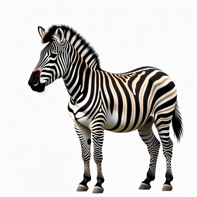 Striking zebra with distinctive stripes