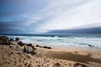 Seaside view on a cloudy day