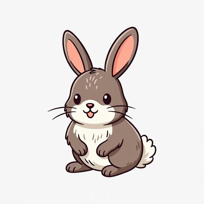 Cute cartoon bunny character design