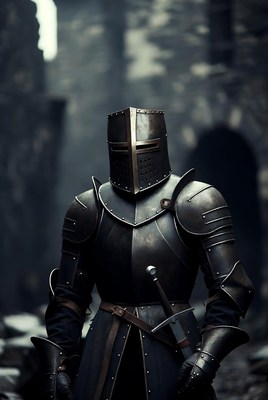 Knight in dark armor