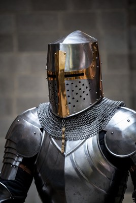 Knight in shining armor portrait