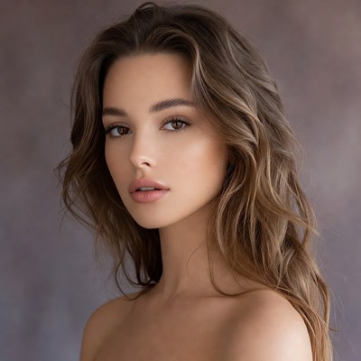 Beautiful young woman with natural makeup