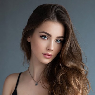 Elegant woman with beautiful hair