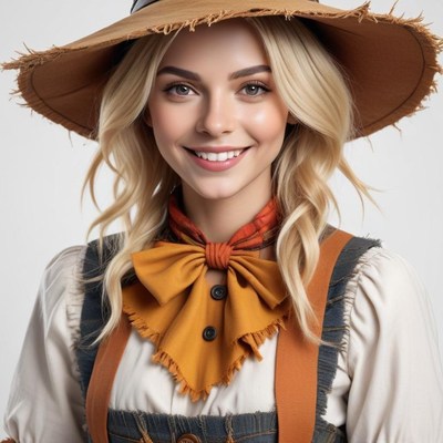 Smiling woman in country attire