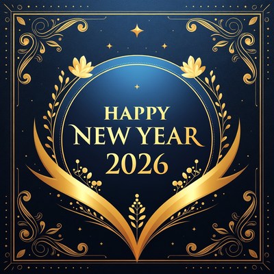 Happy new year 2026 celebration design
