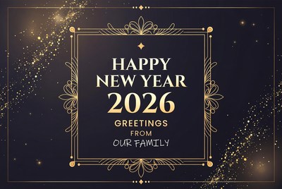 New year greetings from family