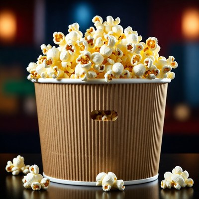 Delicious popcorn bucket at the theater