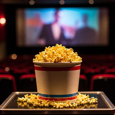 Popcorn ready for movie night fun