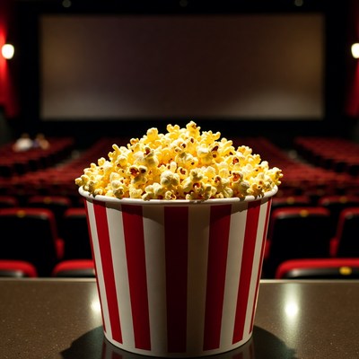 Popcorn ready for movie time