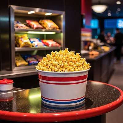 Fresh popcorn ready for movie night