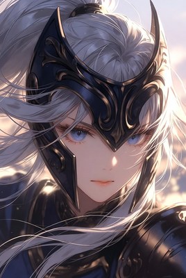 Warrior in gleaming armor