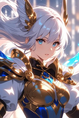 Heroic warrior in fantasy realm