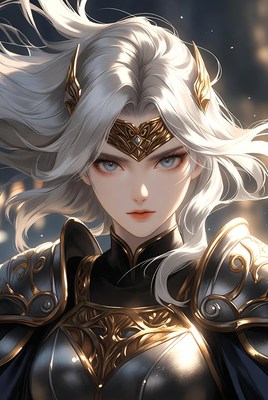 Warrior queen in shining armor