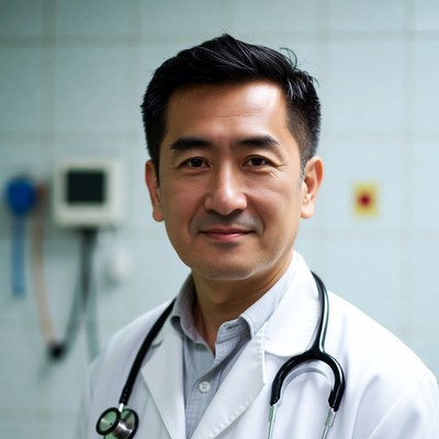 Medical professional in clinic setting