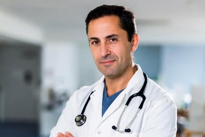 Confident doctor in medical setting