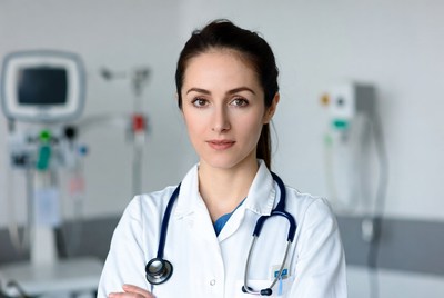 Healthcare professional in medical facility