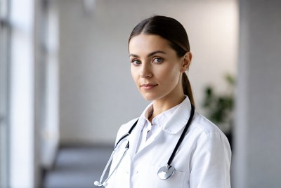 Portrait of a healthcare professional in clinic