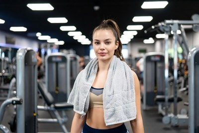 Fitness session in modern gym