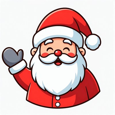 Santa claus waving happily