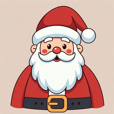 Cheerful santa claus with red suit