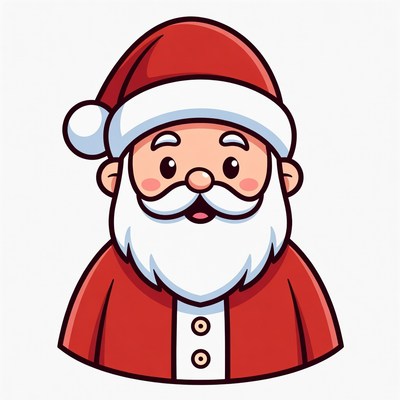 Cheerful santa claus character design