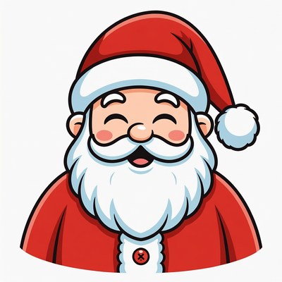 Happy santa claus smiling joyfully