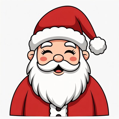 Joyful santa claus with a big smile