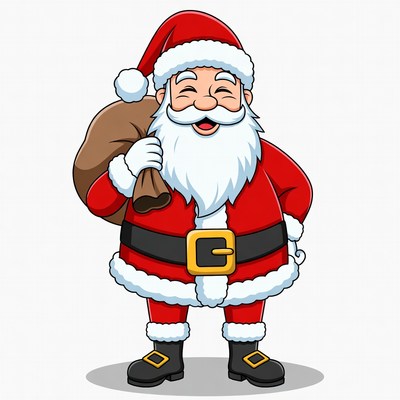 Santa claus with a joyful smile