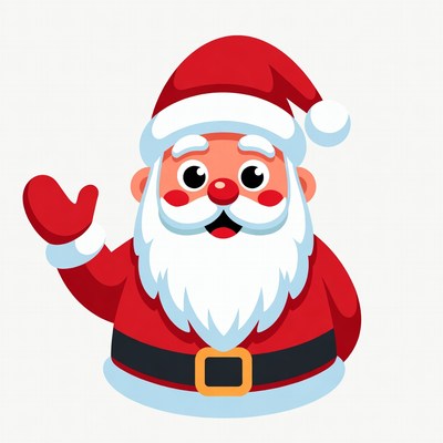 Santa claus waving cheerfully